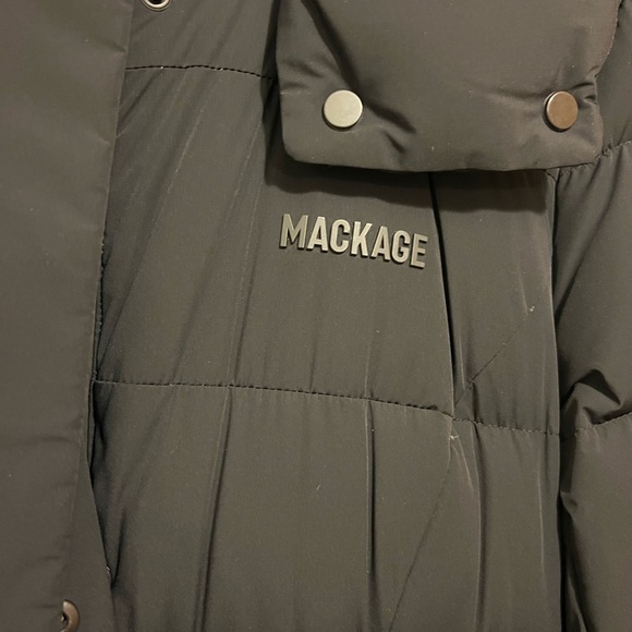 Mackage women’s sz medium calina city stretch down maxi coat black - Picture 3 of 5